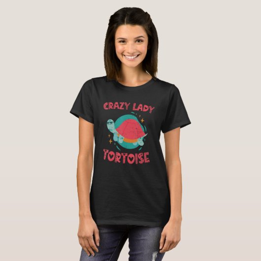 Crazy Tortoise Lady for a Reptile Shell T-Shirt (Vorne ganz)
