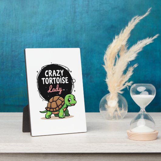 Crazy Tortoise Lady Tortoises Mama Frauen Schildkr Fotoplatte (Seite)