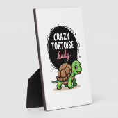 Crazy Tortoise Lady Tortoises Mama Frauen Schildkr Fotoplatte (Seite)