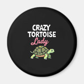 Crazy Tortoise Lady Tortoises Mama Frauen Schildkr Magnet (Vorne)