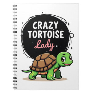 Crazy Tortoise Lady Tortoises Mama Frauen Schildkr Notizblock
