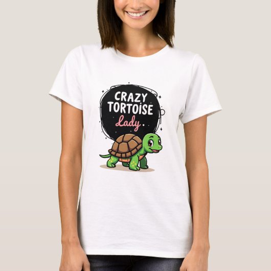 Crazy Tortoise Lady Tortoises Mama Frauen Schildkr T-Shirt (Vorderseite)