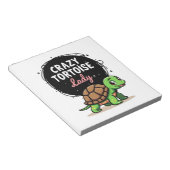 Crazy Tortoise Lady Tortoises Mom Women Turtle (2) Notizblock (angewinkelt)