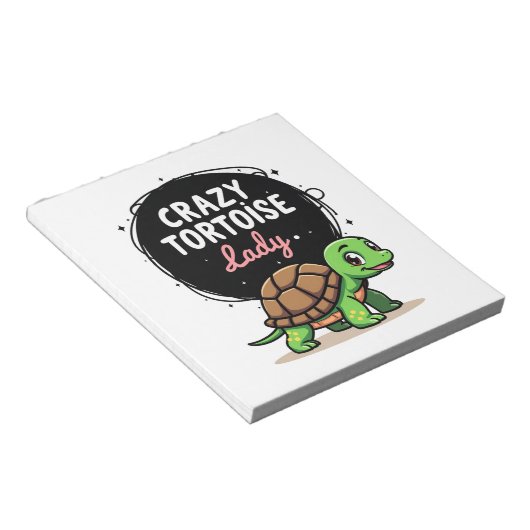 Crazy Tortoise Lady Tortoises Mom Women Turtle (2) Notizblock (angewinkelt)