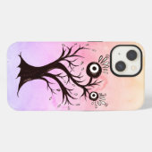 Crazy Tree Creature Ink Art Pink Fantasy iPhone Hülle (Rückseite (Horizontal))