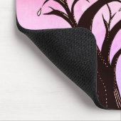 Crazy Tree Creature Ink Art Pink Fantasy Mousepad (Ecke)