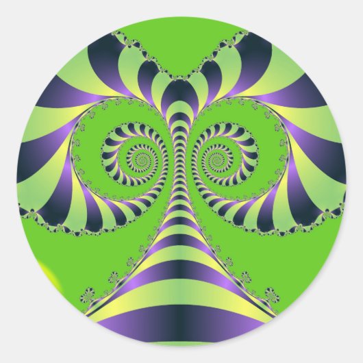 Crazy Tree Runder Aufkleber (Vorderseite)