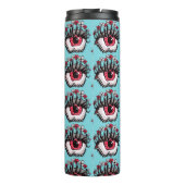 Crazy Trippy Eye komisch Whimsigoth Thermosbecher (Rückseite)