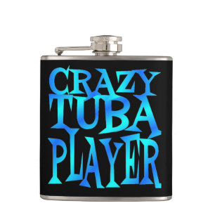 Crazy Tuba Player Flachmann