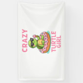 Crazy Turtle Girl Banner (Vertikal)