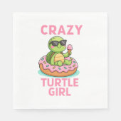 Crazy Turtle Girl Serviette (Vorderseite)