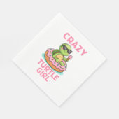 Crazy Turtle Girl Serviette (Ecke)