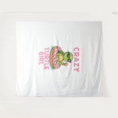 Crazy Turtle Girl Wandteppich (Vorderseite (Horizontal))