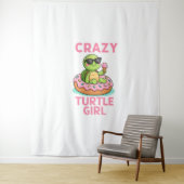 Crazy Turtle Girl Wandteppich (Beispiel)