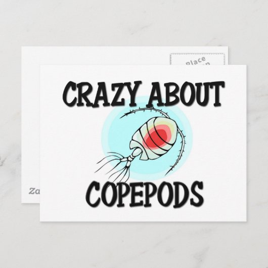 Crazy über Copepods Postkarte (Vorne/Hinten)