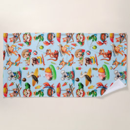 Crazy über den Sommer Strandtuch