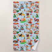 Crazy über den Sommer Strandtuch (Vorderseite)