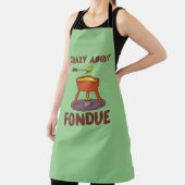 Crazy über Fondue Pun T - Shirt Schürze (InSitu)