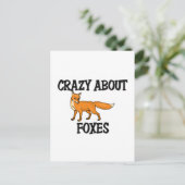 Crazy über Foxes Postkarte (Stehend Vorderseite)