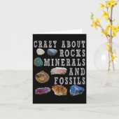 Crazy über Rocks Minerals Fossils Lehrer Student Karte (Gelbe Blume)