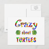 Crazy über Turtles Postkarte (Vorne/Hinten)