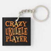 Crazy Ukulele Player Schlüsselanhänger (Rückseite)