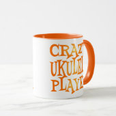 Crazy Ukulele Player Tasse (VorderseiteRechts)