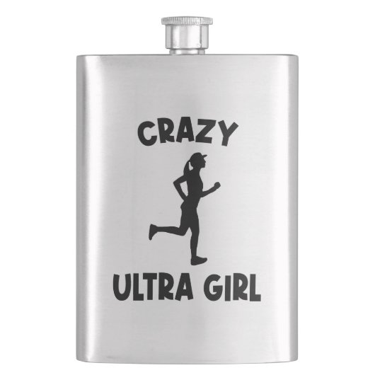Crazy Ultra Running Girl Flachmann (Vorderseite)