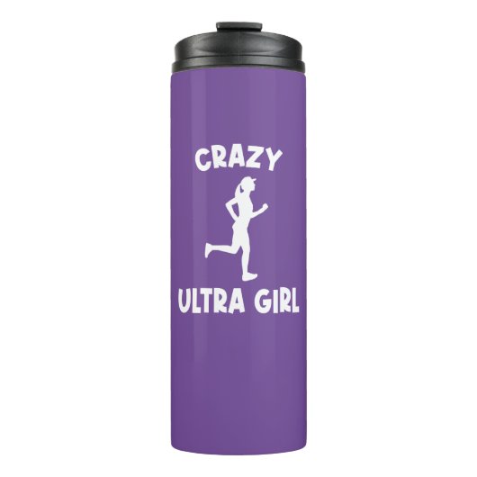 Crazy Ultra Running Girl Thermosbecher (Vorderseite)