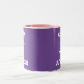 Crazy Ultra Running Girl Zweifarbige Tasse (Mittel)