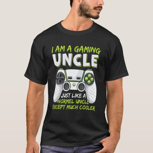 Crazy Uncle Funny Uncle Gaming Video Game Uncle T-Shirt (Vorderseite)
