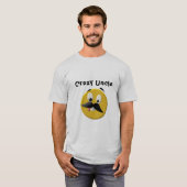Crazy Uncle Happy Face mit Mustache T-Shirt (Vorne ganz)