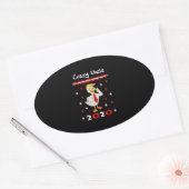 Crazy Uncle Trump Duck 2020 Geschenk Funny Ovaler Aufkleber (Umschlag)