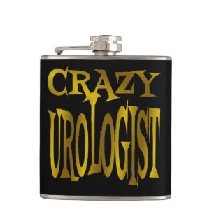 Crazy Urologist in Gold Tones Flachmann