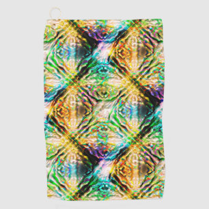 Crazy verbrannte bunt Textur, abstrakte Quadrate Golfhandtuch
