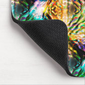 Crazy verbrannte bunt Textur, abstrakte Quadrate Mousepad (Ecke)