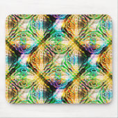 Crazy verbrannte bunt Textur, abstrakte Quadrate Mousepad (Vorne)