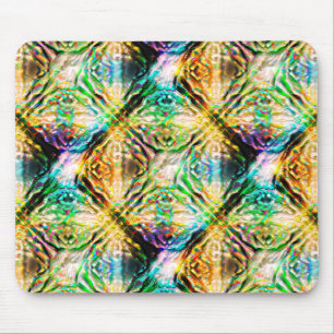Crazy verbrannte bunt Textur, abstrakte Quadrate Mousepad