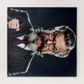 Crazy verrückter Professor mit Bart Puzzle (Horizontal)