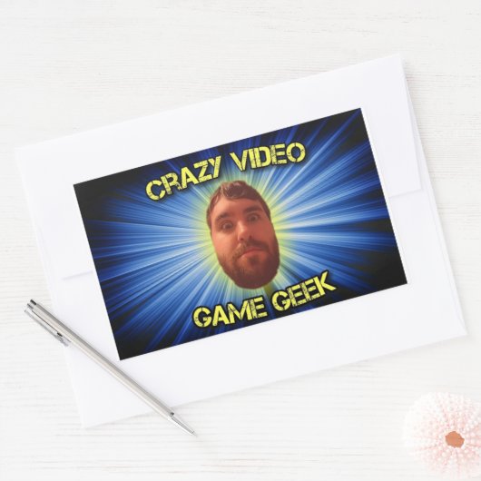 Crazy Video Game Geek Thumbnail Sticker (Umschlag)