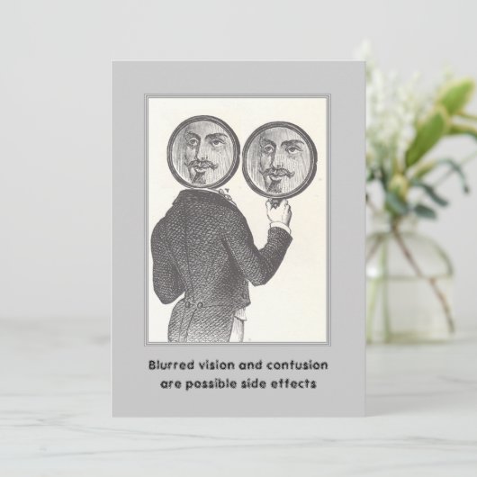 Crazy Vintag Einladung (Stehend Vorderseite)