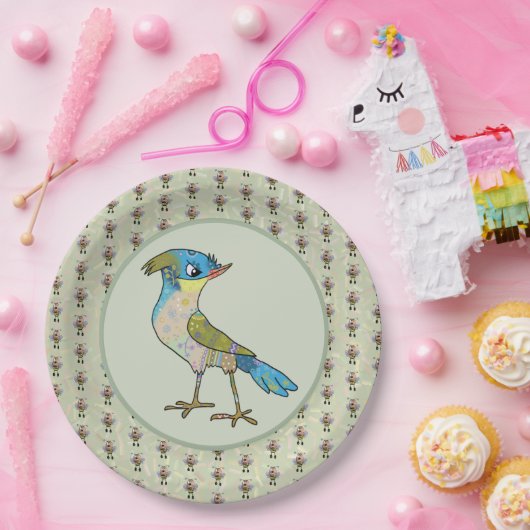 Crazy Vogel  Pappteller (Party)