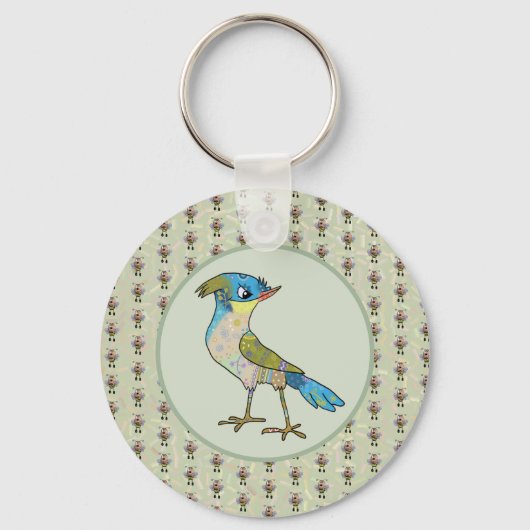 Crazy Vogel Schlüsselanhänger (Vorderseite)
