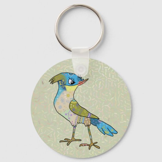 Crazy Vogel Schlüsselanhänger (Vorderseite)