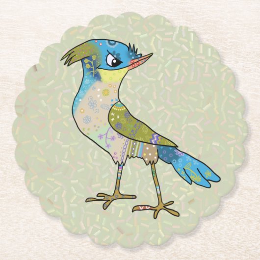 Crazy Vogel  Untersetzer (Vorderseite)