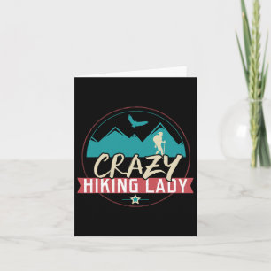 Crazy WanderLady Funny Wandern Shirt Außenbereich Karte