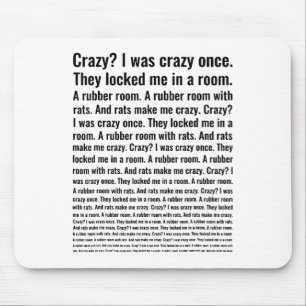Crazy_ war ich einmal verrückt. Funny Trending Mem Mousepad