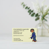 Crazy Welder Cartoon Visitenkarte (Stehend Vorderseite)