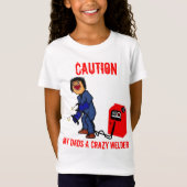 Crazy Welder Vater Cartoon T-Shirt (Vorderseite)