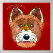 Crazy West Highland White Terrier Poster (Vorne)